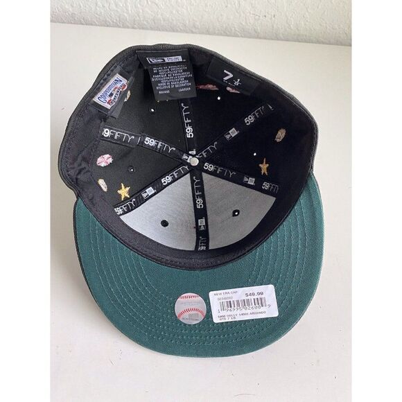 New Era Arizona Diamondbacks Hat Cooperstown Collection Black Sz 7 1/8 NEW - Picture 10 of 15